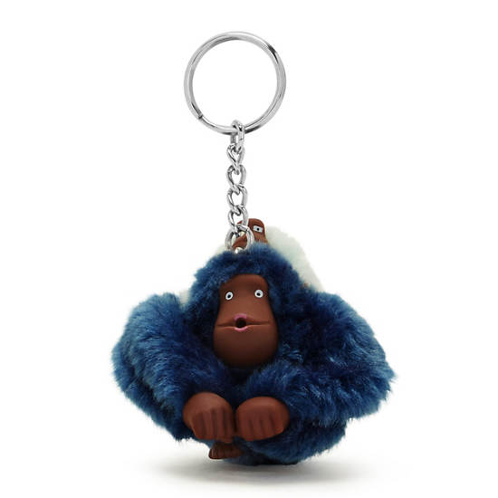 Kipling Mom And Baby Fashion Sven Monkey Keychain Accessories Triangle Blue | CA 1945EB